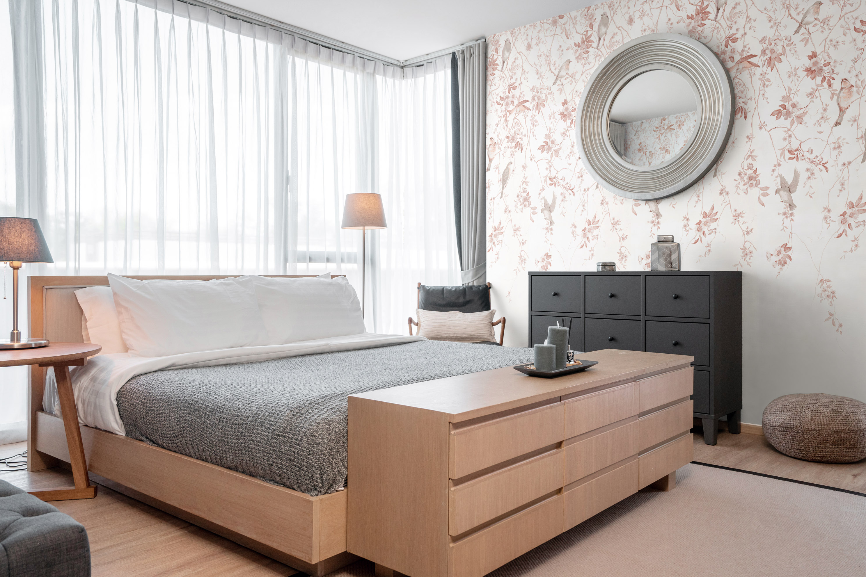 Панно Loymina Пейзаж Весенний прованс ART11 004 001 3×1 фото в интерьере